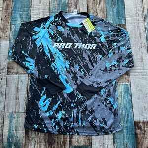 ❤️8/$20❤️ New XL Thor long sleeve bicycling shirt pit 24 length 30